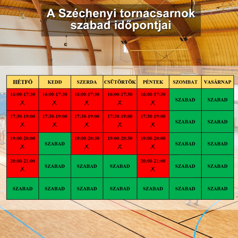 Tornacsarnok bérlési lehetőség