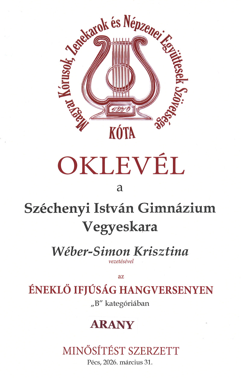 Éneklő ifjúság minősítő hangverseny